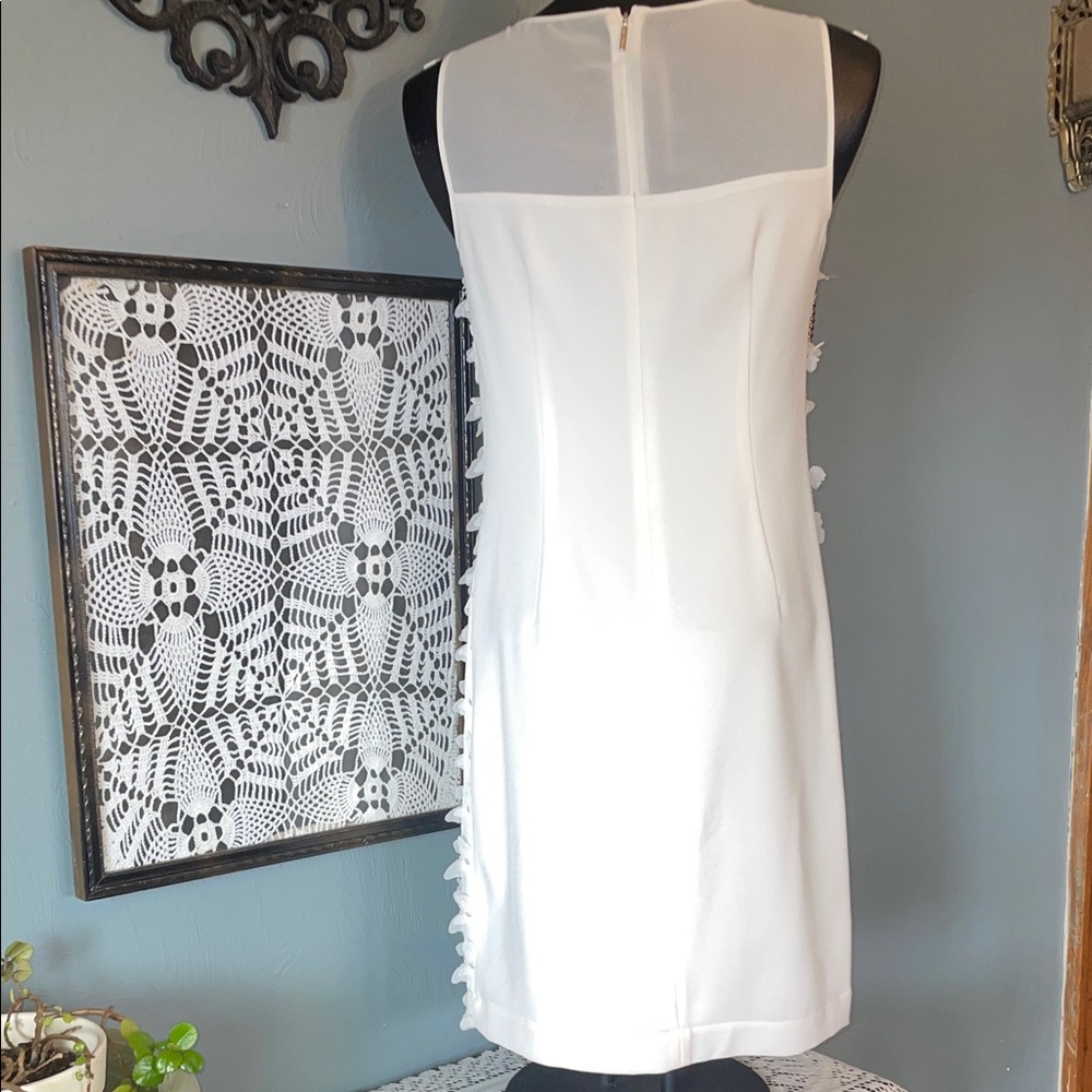 Karl Lagerfeld Textured White Mini Dress - Picture 4 of 7